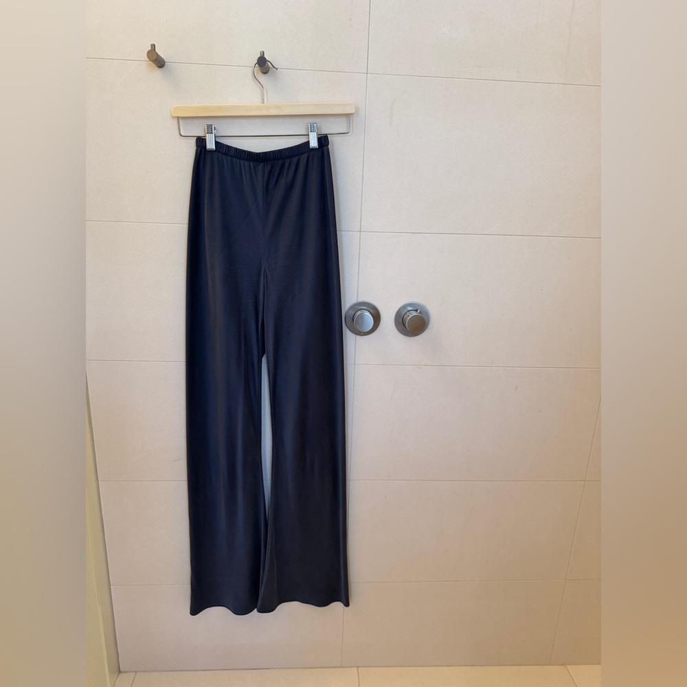 SILK LAUNDRY Navy Bias-Cut Lounge Pants Size XS - Picture 6 of 8